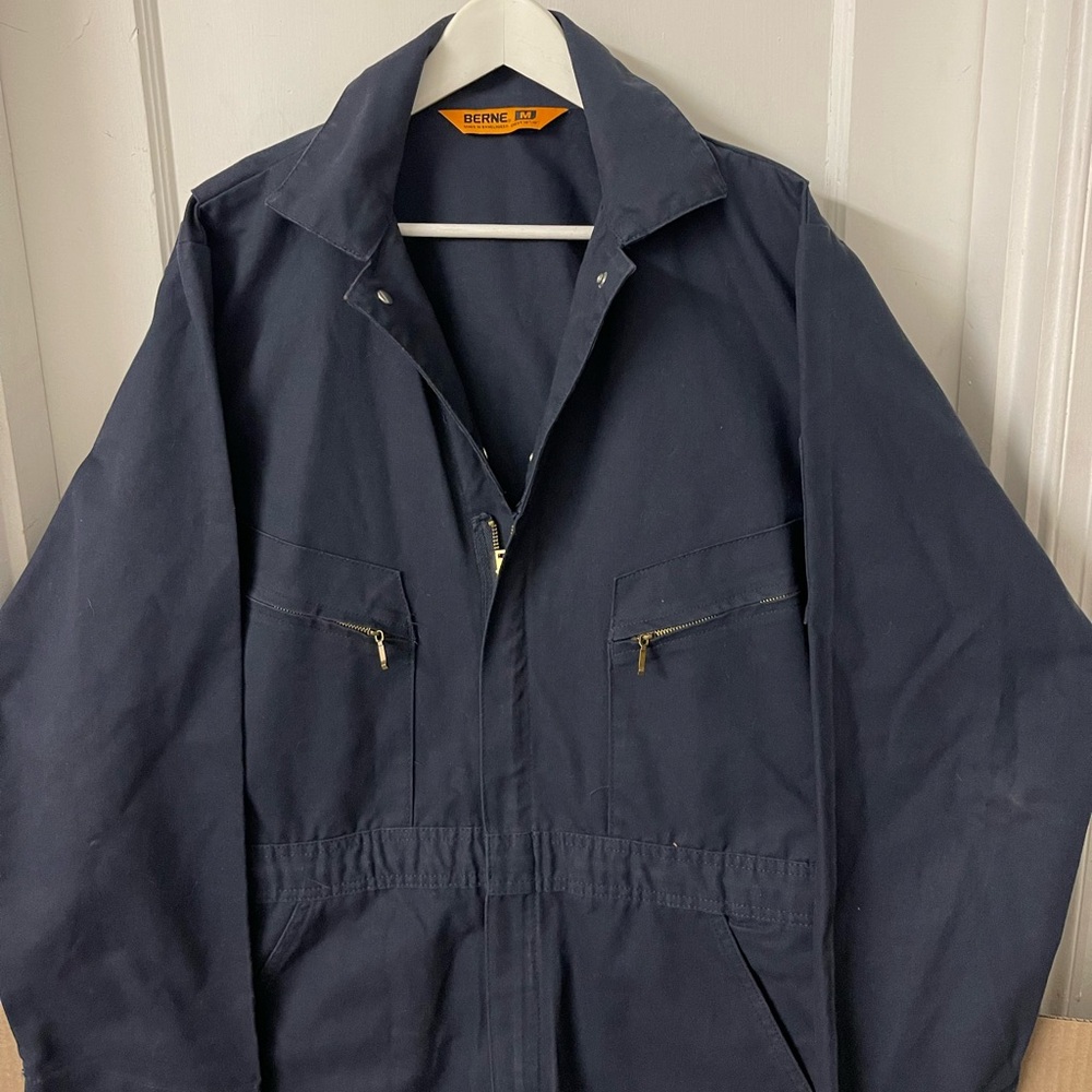 Classic Navy Berne Work Coveralls Mens Medium 40"-42"